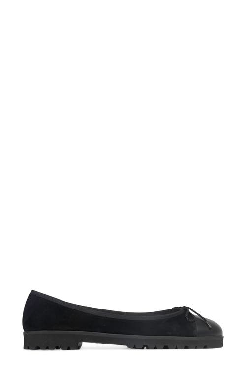 Paul Mayer Bravo Lug Sole Ballet Flat In Black
