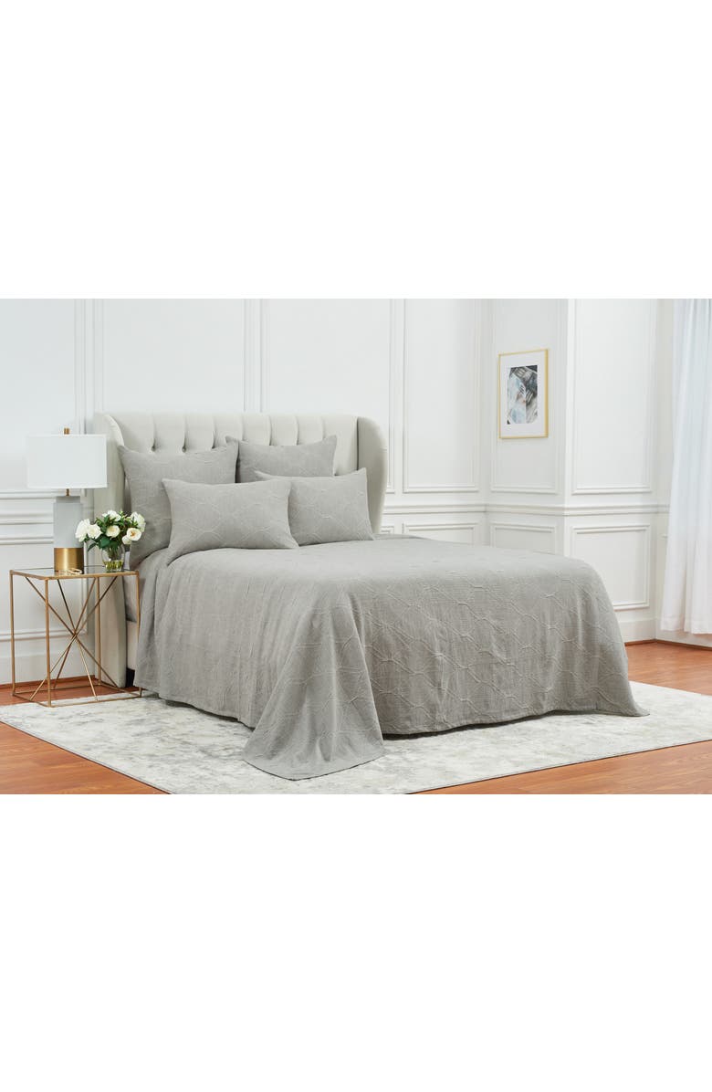 ELISABETH YORK Elaine Stone Cotton Euro Pillow Sham, Alternate, color, Grey