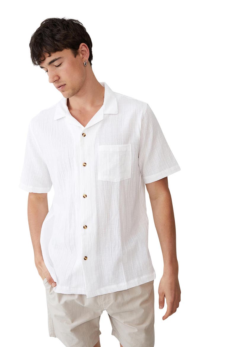 Men's Riviera Short Sleeve Shirt, Alternate, color, White