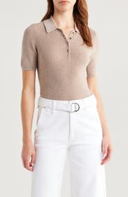 rag & bone Darcey Cotton & Cashmere Polo Sweater