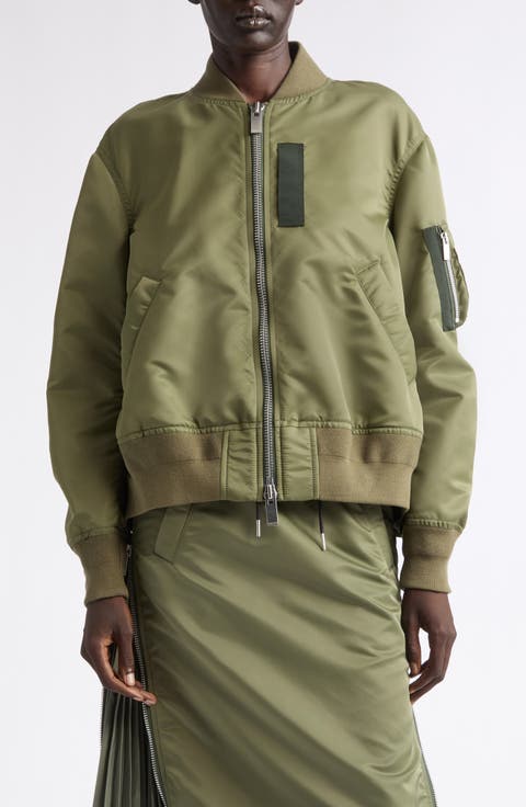Nylon Twill Bomber Jacket