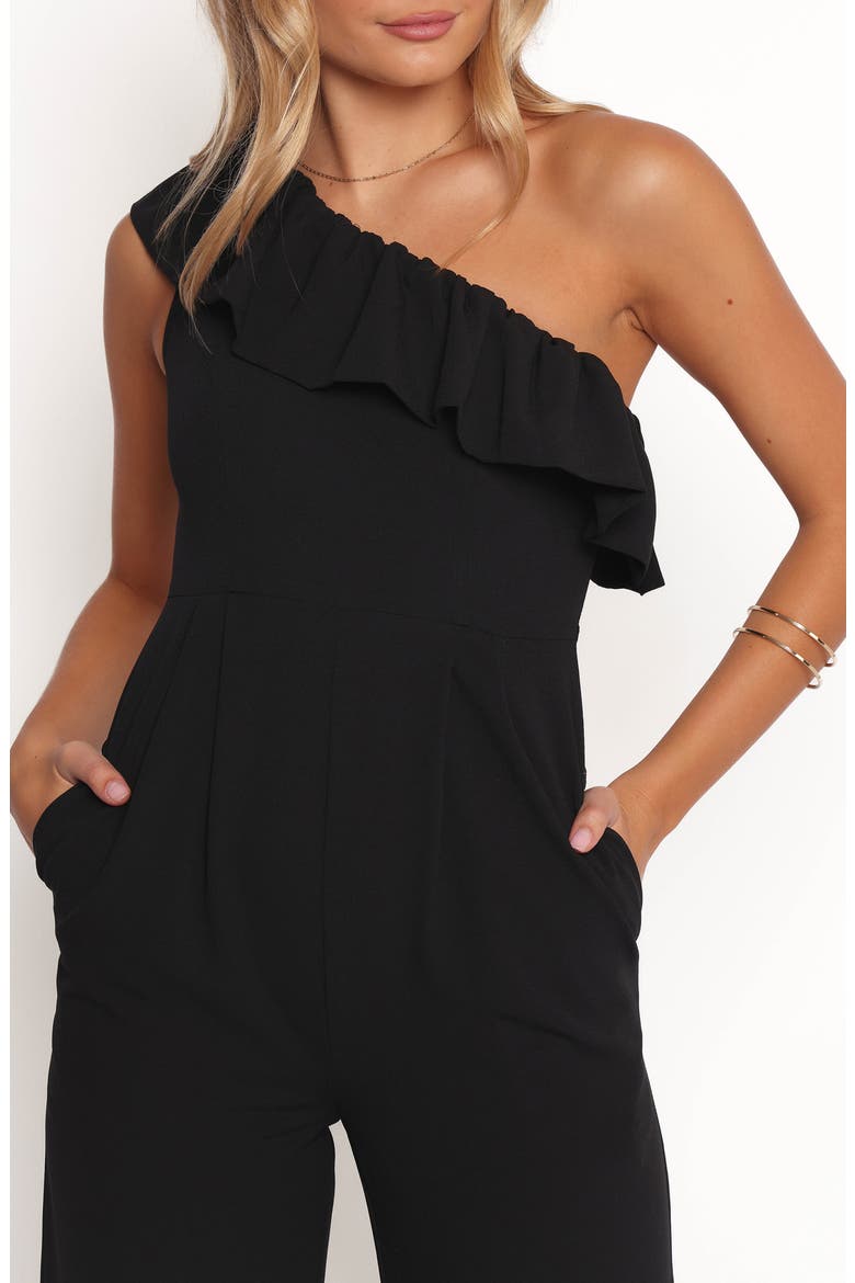 Talita One-Shoulder Jumpsuit, Alternate, color, BLACK