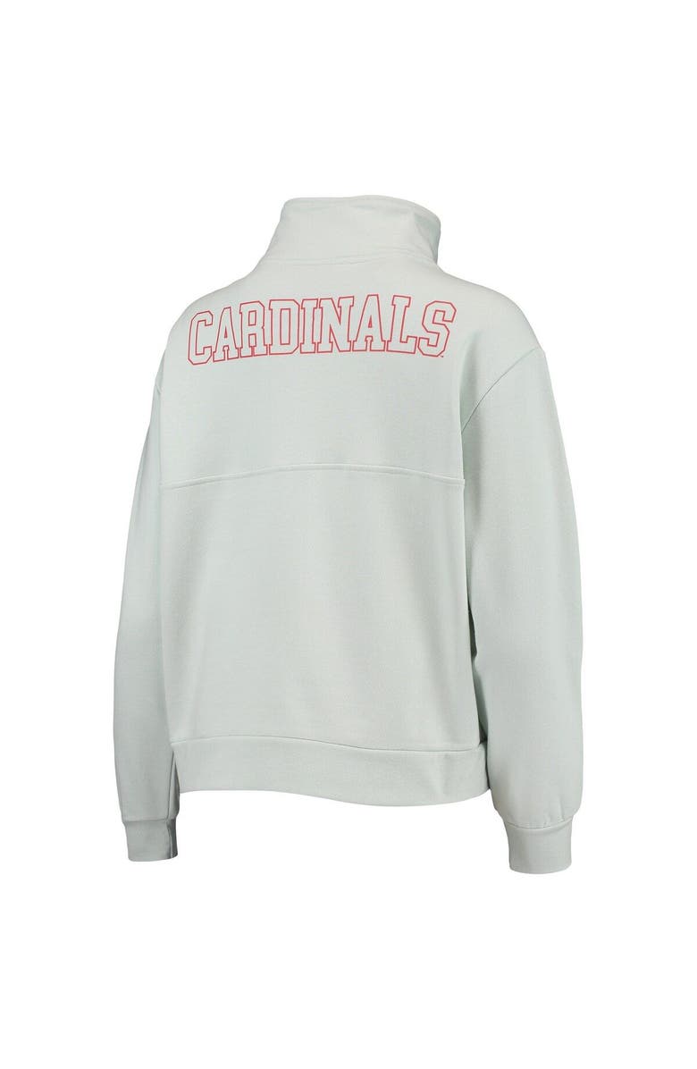 THE WILD COLLECTIVE Women's The Wild Collective Light Blue St. Louis Cardinals Two-Hit Quarter-Zip Pullover Top, Alternate, color, 