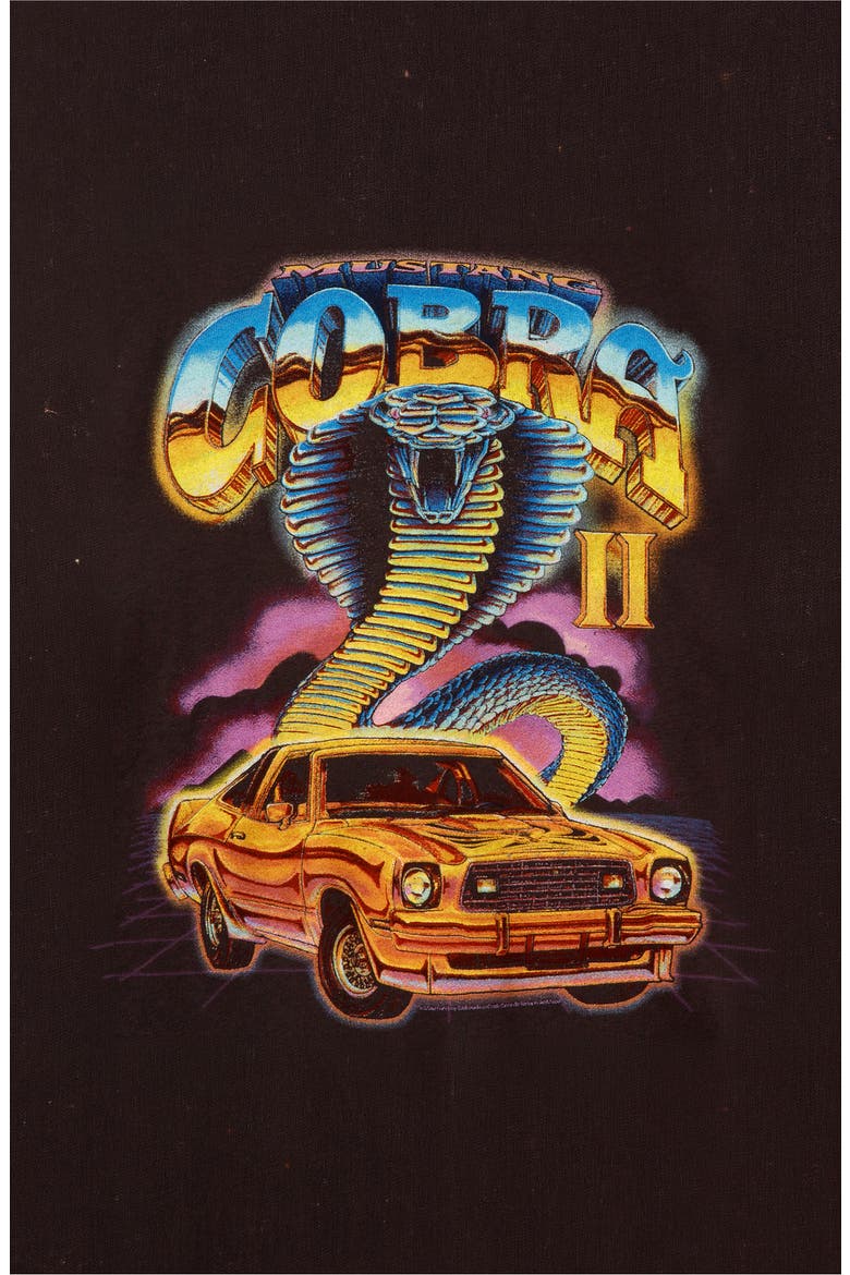 Mustang Cobra Cotton Graphic T-Shirt, Alternate, color, VINTAGE BLACK