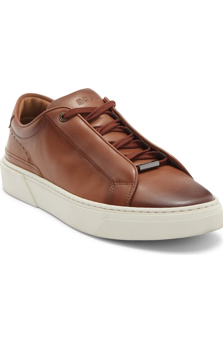 BOSS Gary Tenn Sneaker, Main, color, Medium Brown