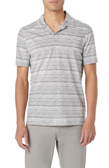 Bugatchi Johnny Collar Polo In Gray