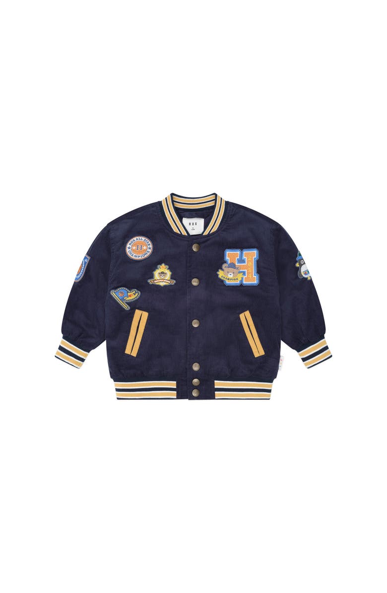 Huxbaby Collegiate Hux Cord Jacket, Main, color, Navy