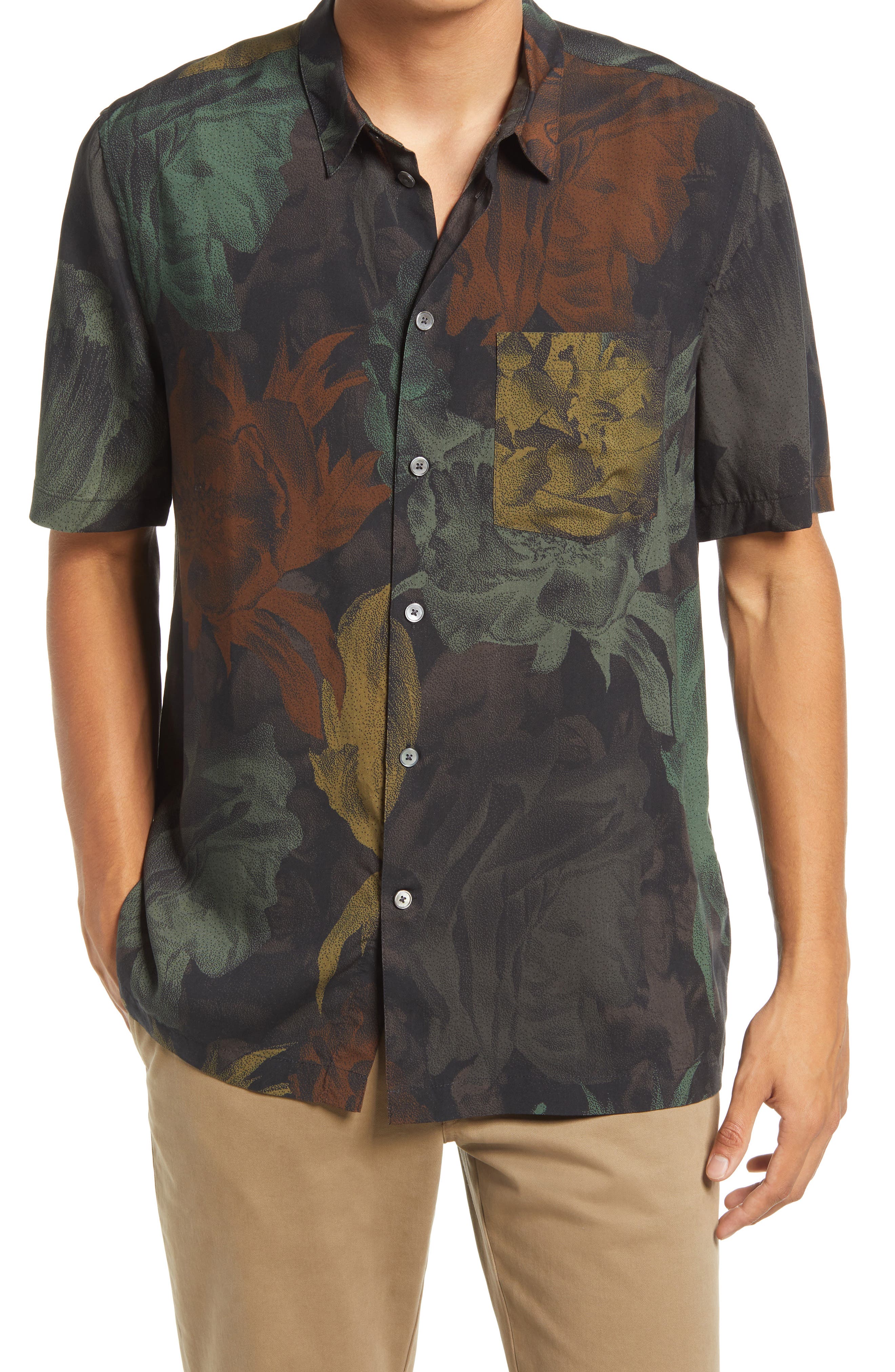 Wood Wood Thor Short Sleeve Button-Up Shirt (Men) | Nordstromrack