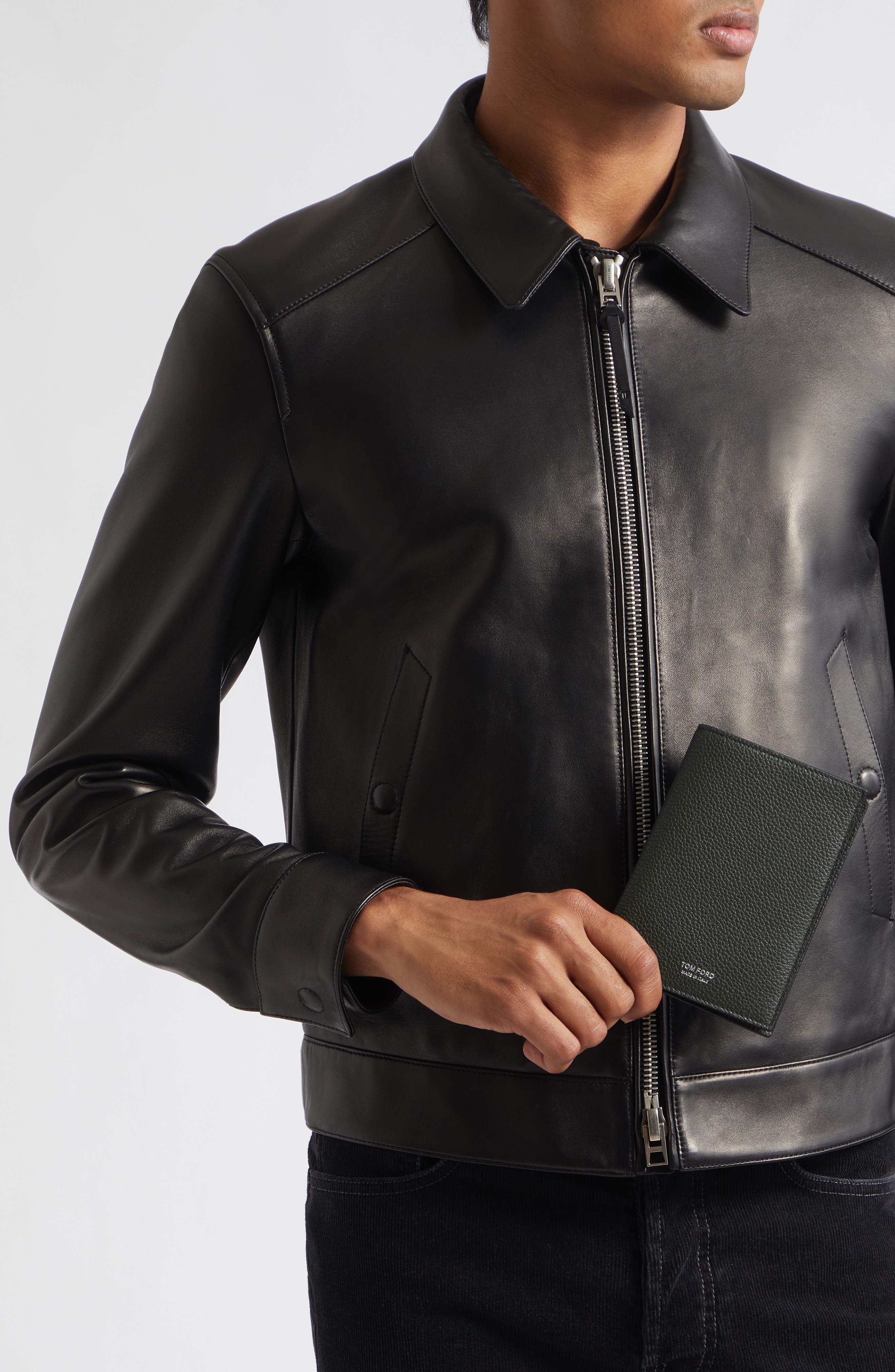 TOM FORD T-Line Leather Passport Holder (Men) | Nordstrom