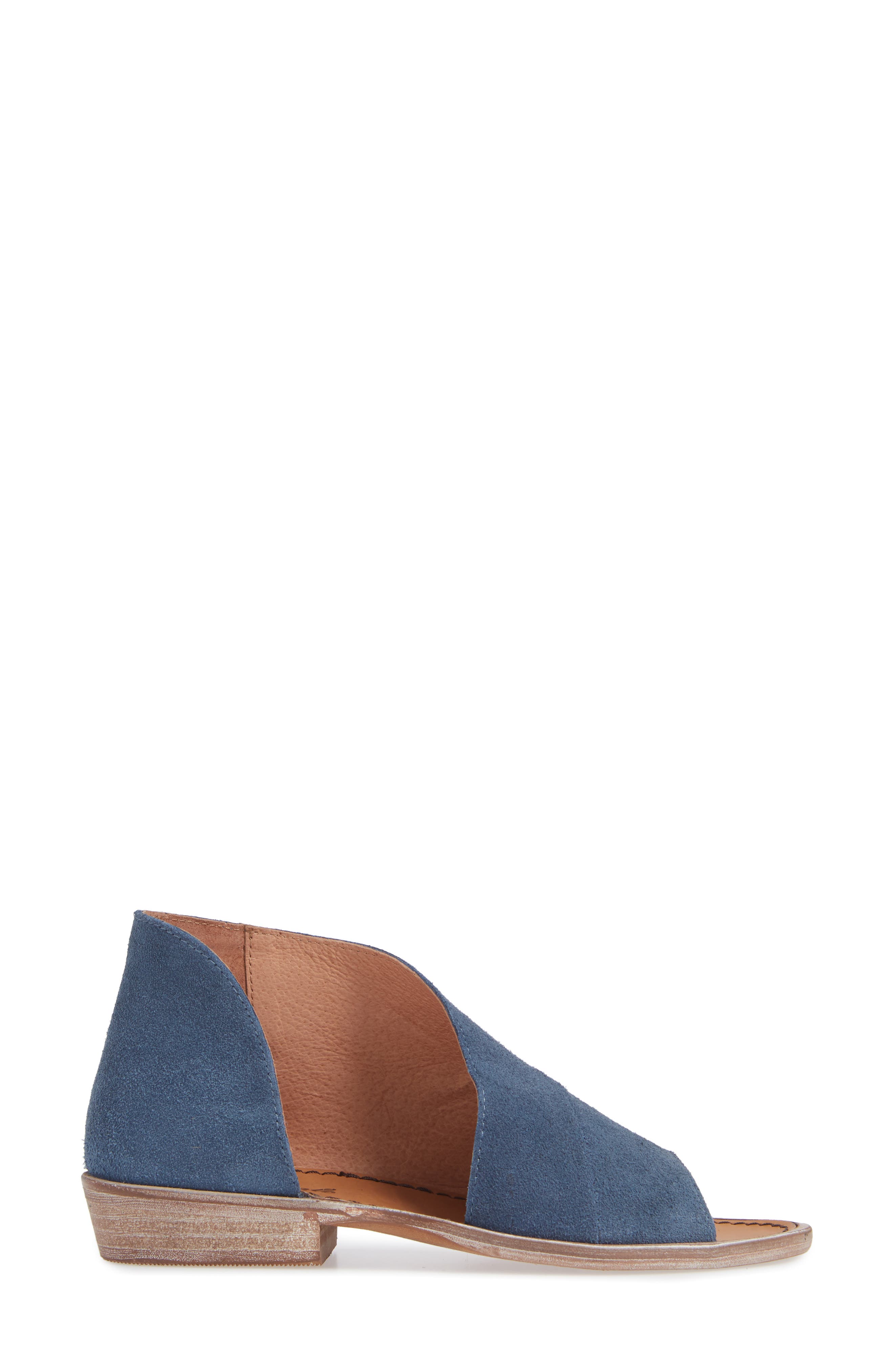 Mont Blanc Asymmetrical Sandal, Alternate, color, BLUE SUEDE