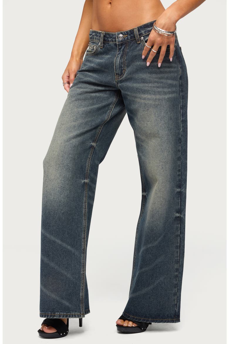 Raelynn Washed Low Rise Baggy Wide Leg Jeans, Alternate, color, COSMOS-BLUE