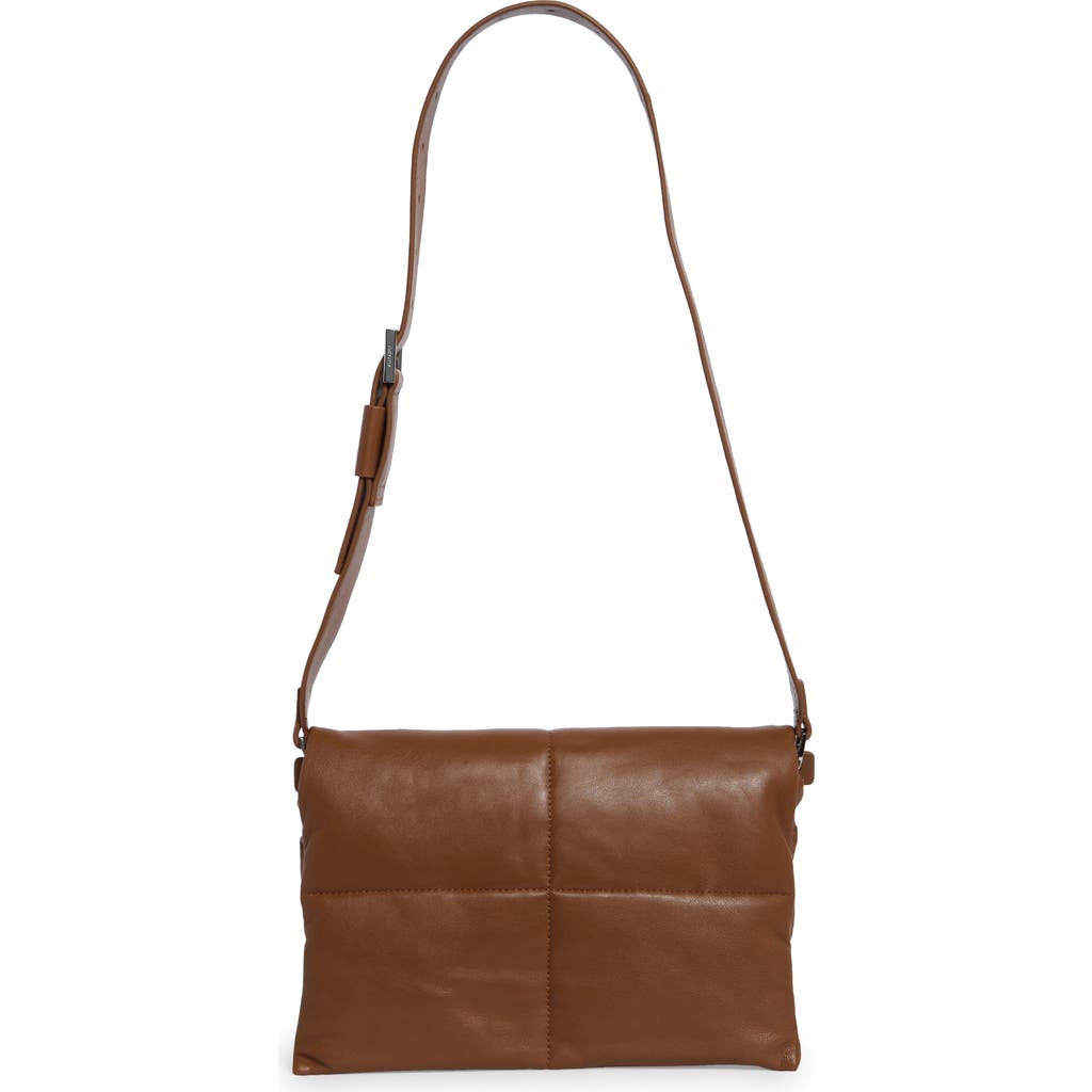 Allsaints Vittoria Quilted Leather Shoulder Bag In Brown