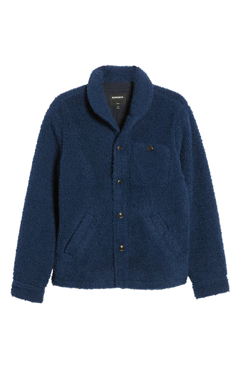 Bonobos Slim Fit Fleece Shirt Jacket, Alternate, color, 