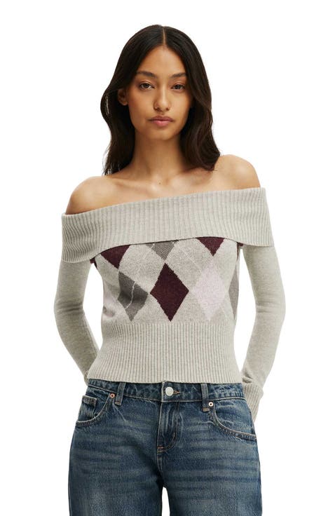 Women's Lotus Off Shoulder Knit