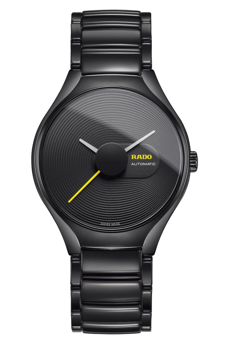 True Stratum Ceramic Watch, 40mm, Main, color, BLACK