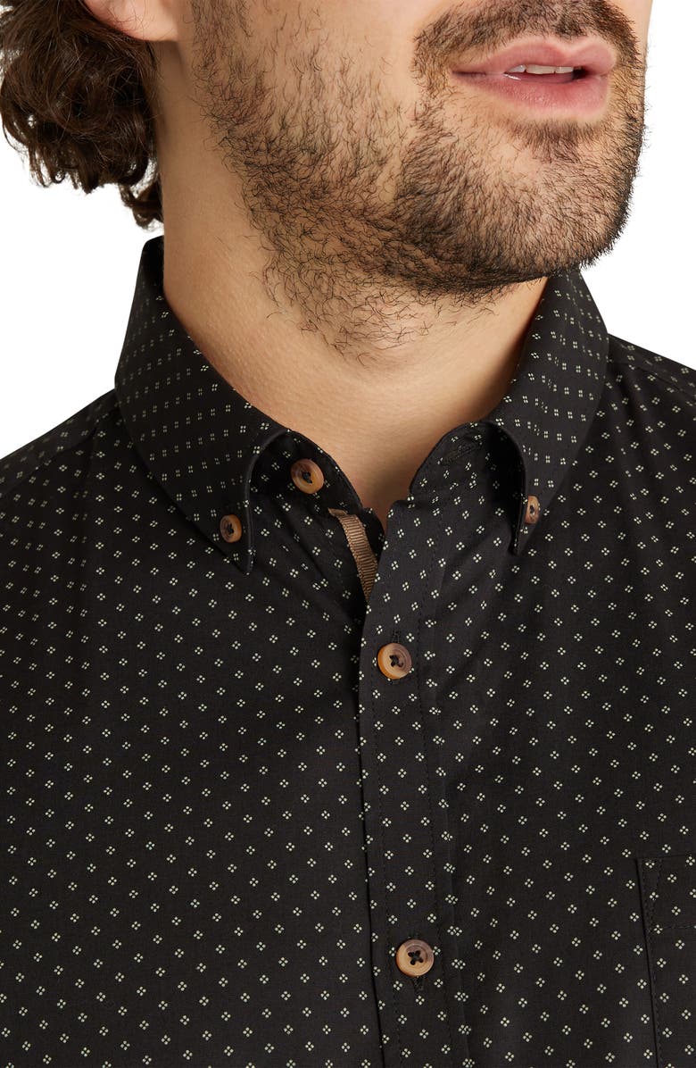 Johnny Bigg Harvey Microprint Short Sleeve Button-Down Shirt, Alternate, color,