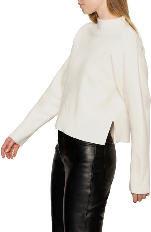 Sanctuary Soft Touch Mock Neck Sweater In White