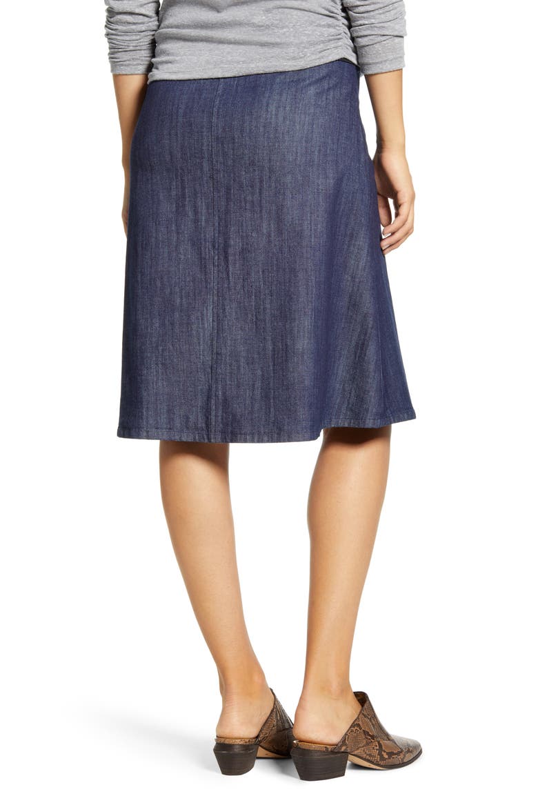 Flared Maternity Skirt, Alternate, color, MED-INDIGO