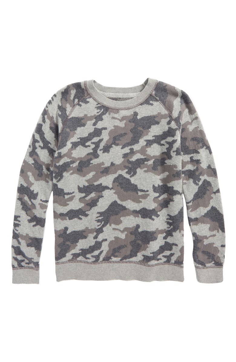 Tucker + Tate Camo Print Sweater, Main, color, 
