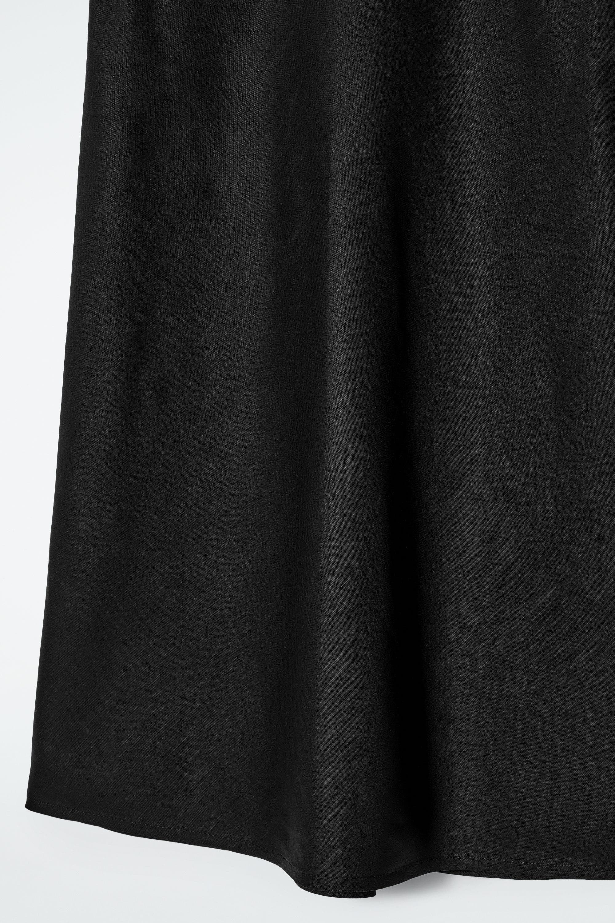 Linen-Blend Midi Column Skirt - image 2