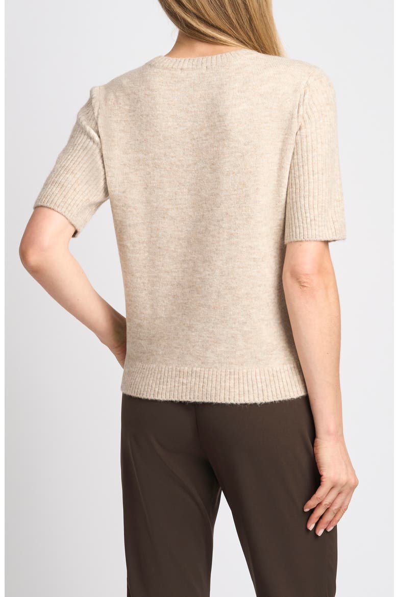Contrast Ribbed Sleeve Sweater, Alternate, color, OATMEAL
