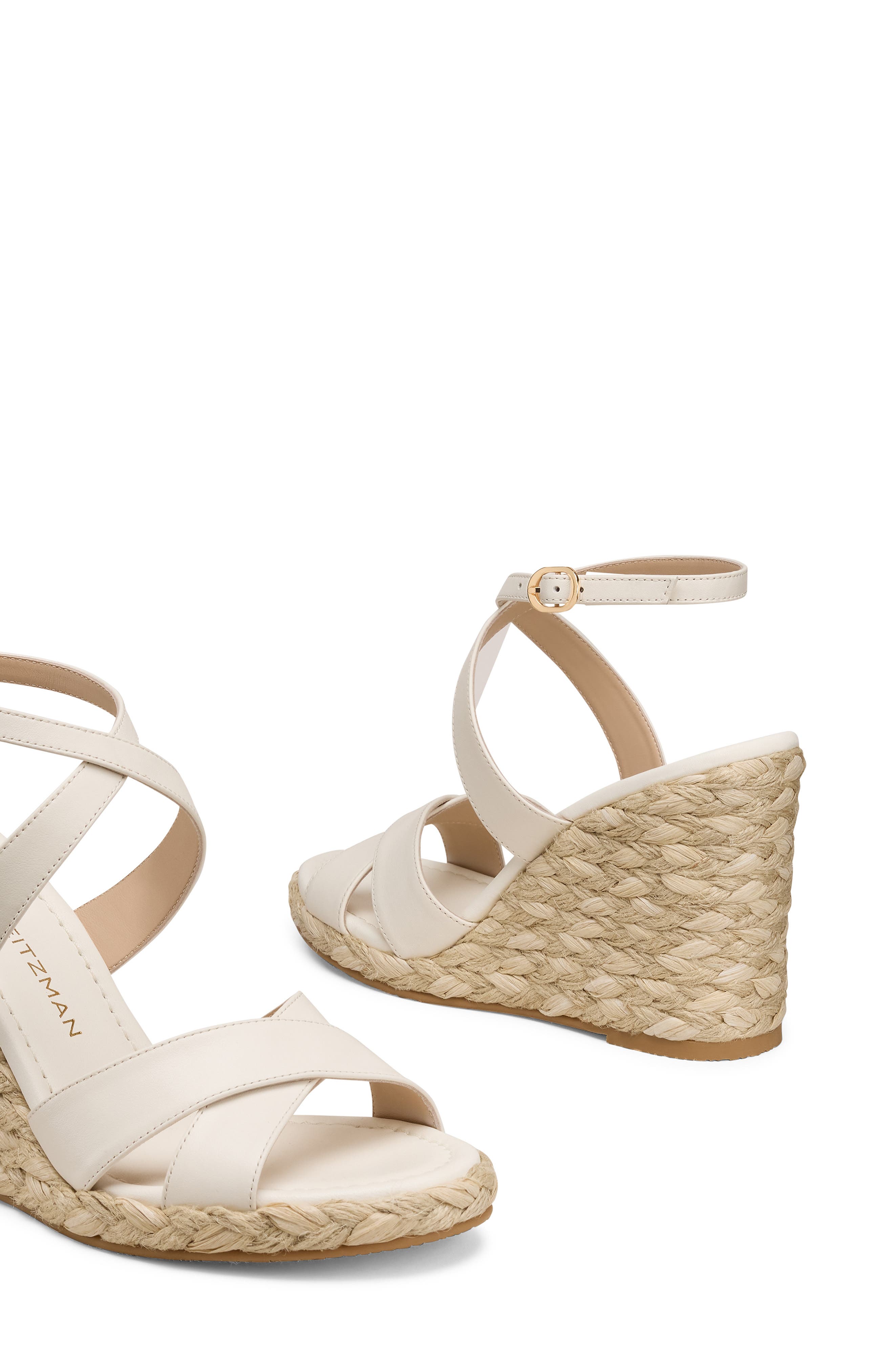 Alyssa Ankle Strap Wedge Sandal, Alternate, color, CREAM