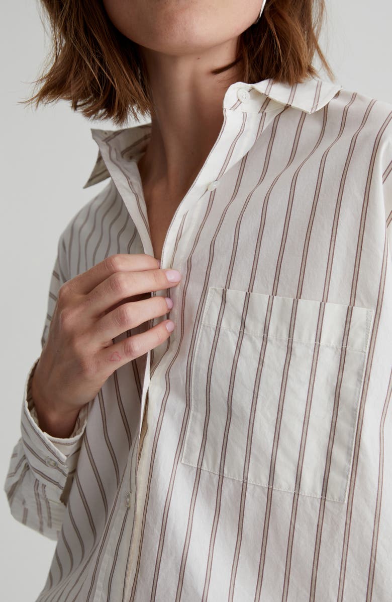 AG Brea Stripe Long Sleeve Cotton Button-Up Shirt, Alternate, color, 