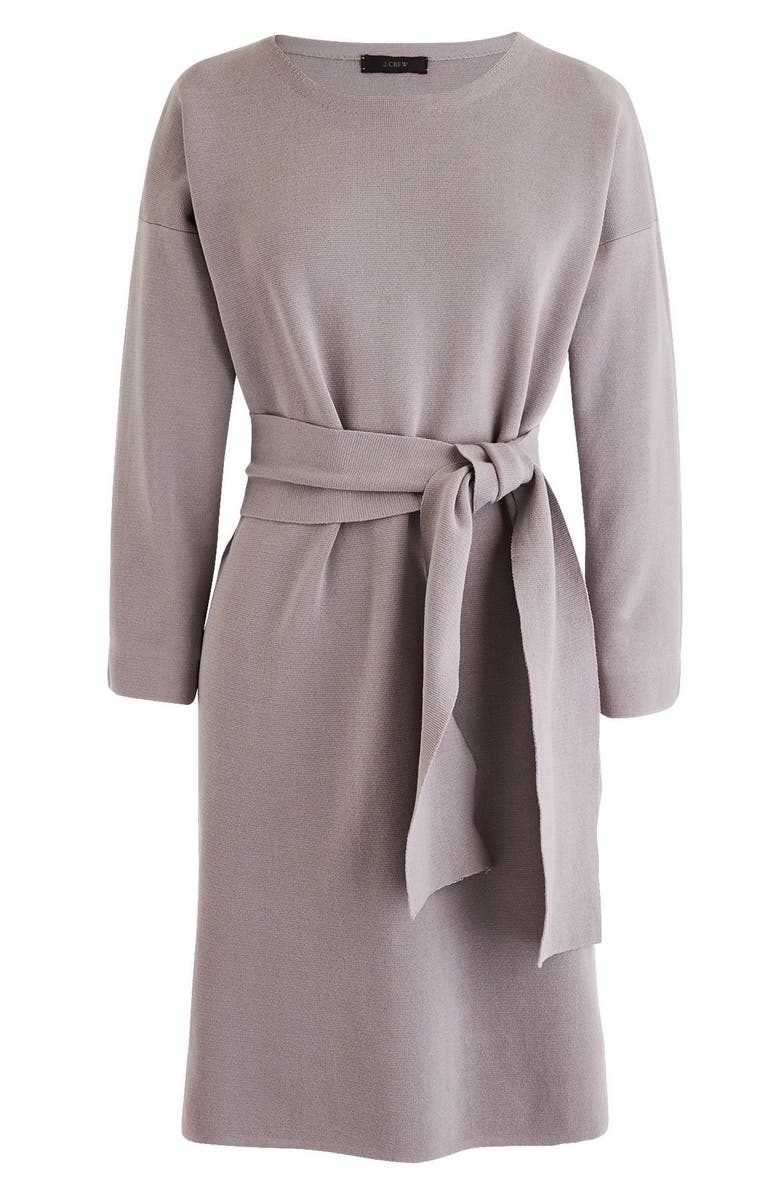 J.Crew Tie Waist Knit Dress, Main, color, 