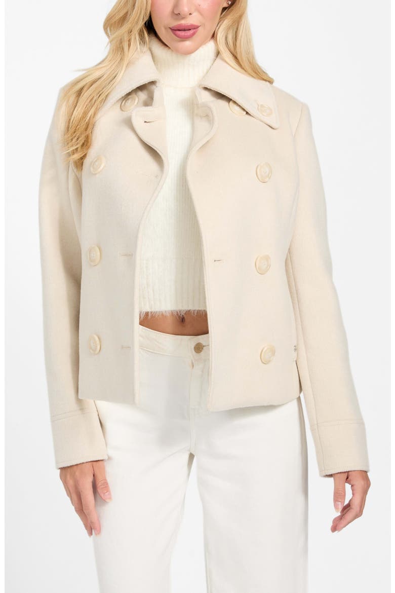 Melissa Crop Melton Peacoat, Alternate, color, LIGHT BEIGE