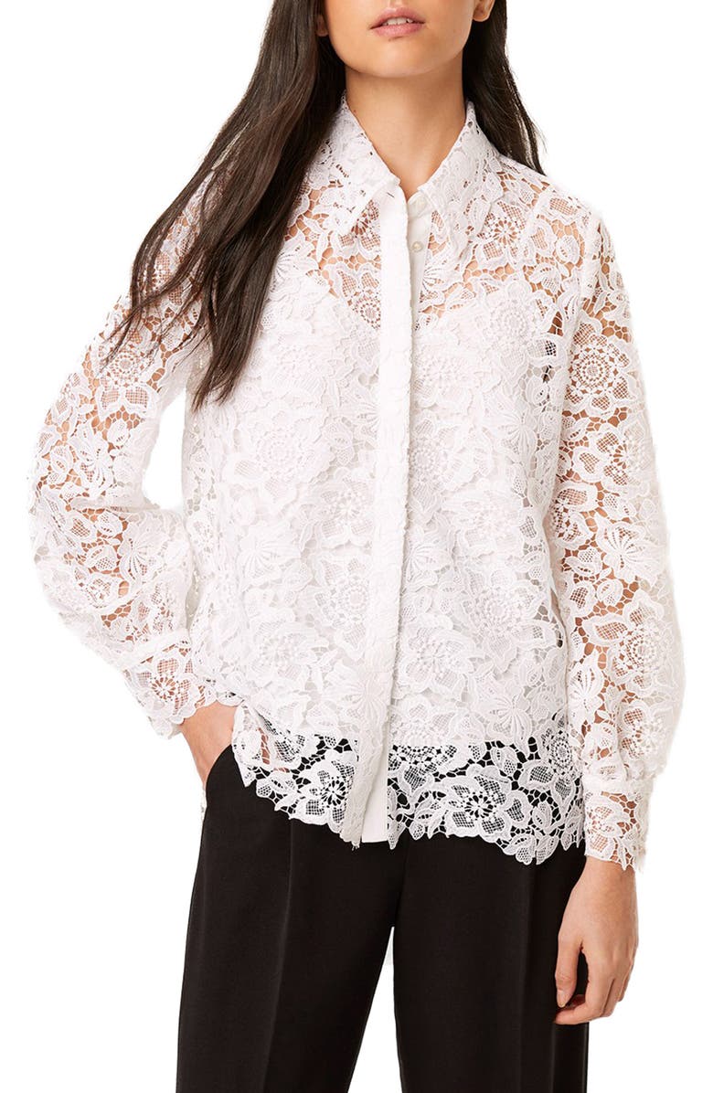 French Connection Amalie Lace Blouse, Main, color,