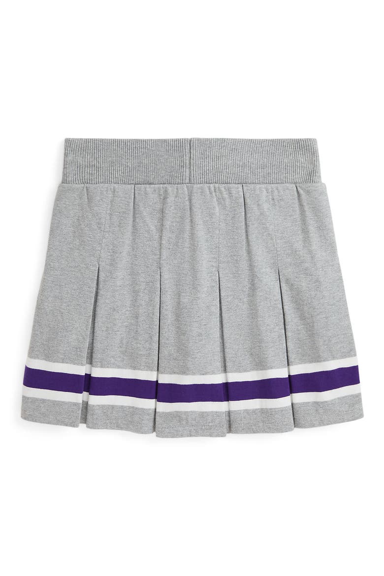 Kids' Pleated Tennis Skirt, Alternate, color, ANDOVER HEATHER / PURPLE
