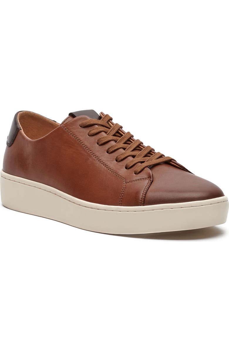 Vince Camuto Hallman Leather Sneaker, Main, color, Cognac 02