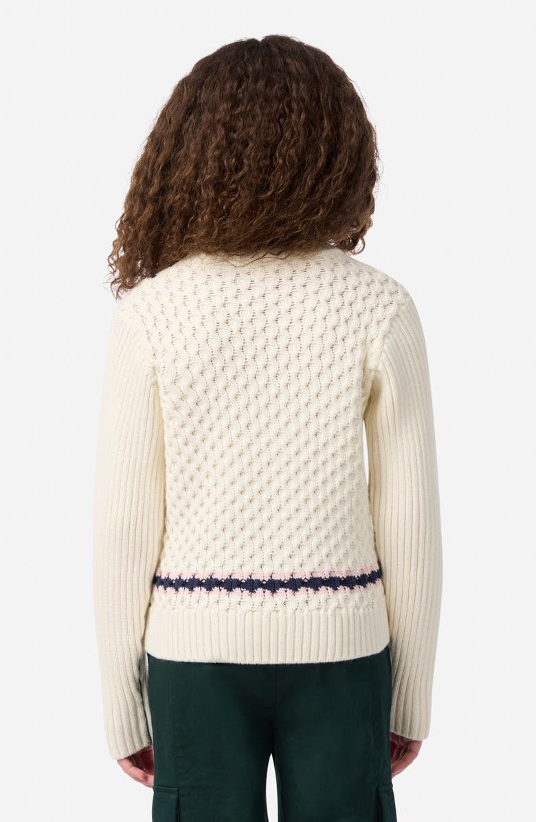 Lacoste Kids' Brushed Rib Sweater, Alternate, color, Lapone