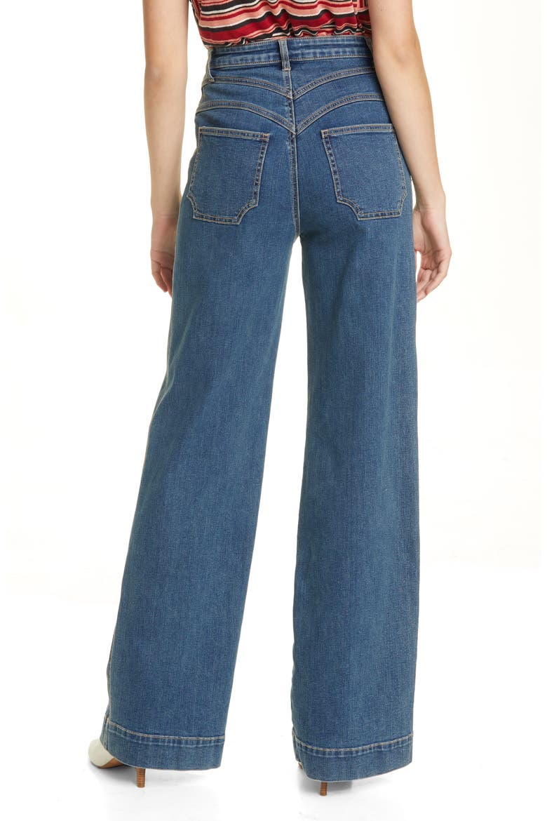 McKena Wide Leg Jeans, Alternate, color, MARINER