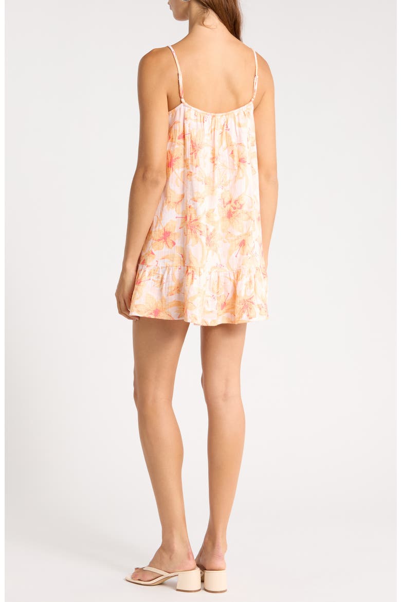 Cotton Gauze Minidress, Alternate, color, PINK- CORAL B ESTER SOLIEL