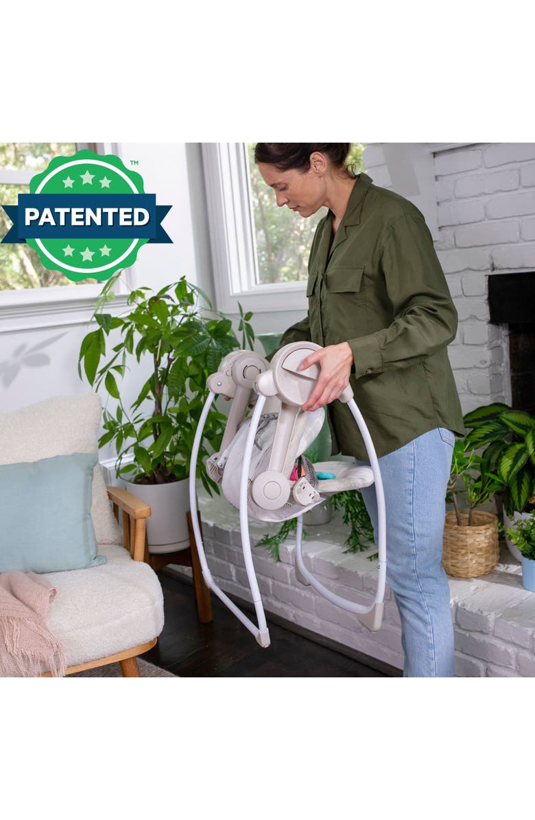 INGENUITY Soothe 'n Delight Portable Baby Swing with Music, Alternate, color, Khaki