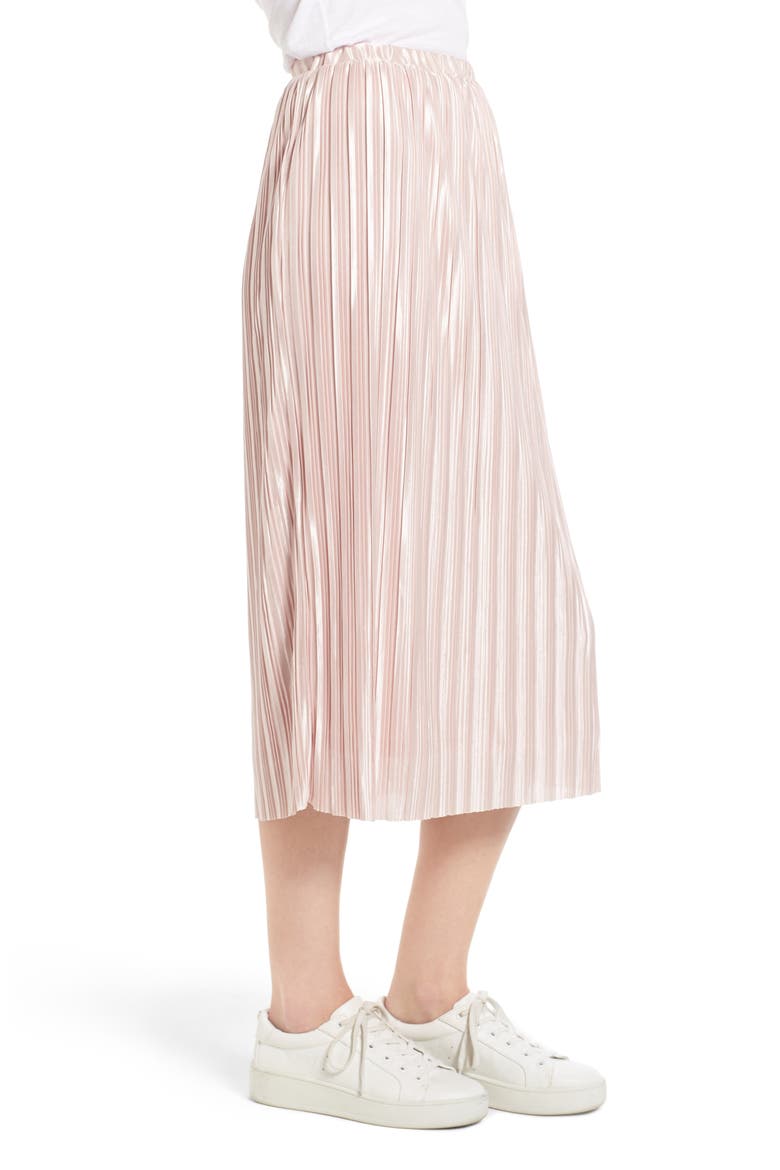 Plissé Pleat Skirt, Alternate, color, PINK PEACH