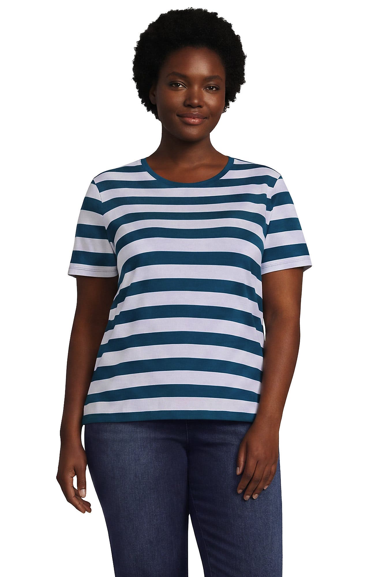 Baltic Teal/Blue Bold Stripe