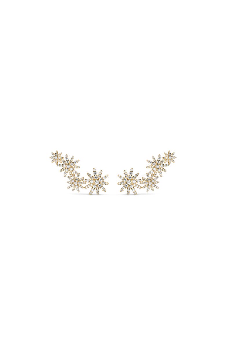 David Yurman Starburst Pavé Diamond Ear Climbers, Main, color, Gold