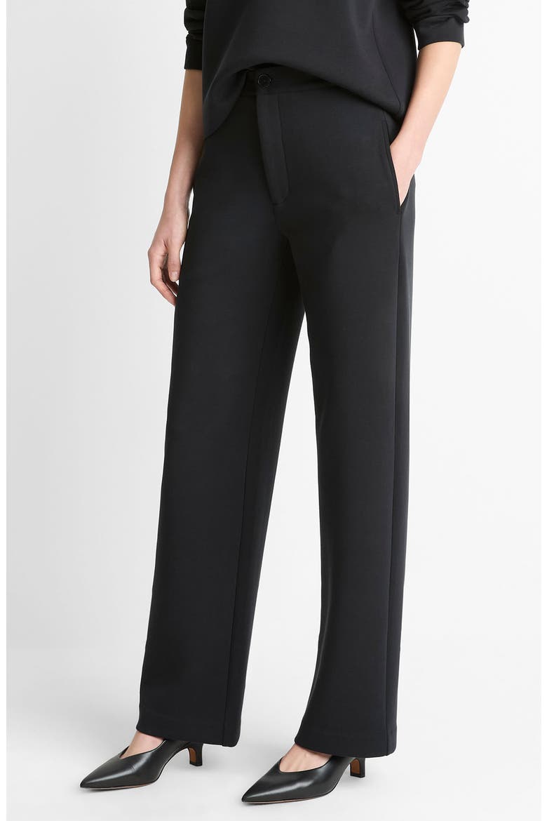 Stretch Cotton Blend Pants, Alternate, color, BLACK