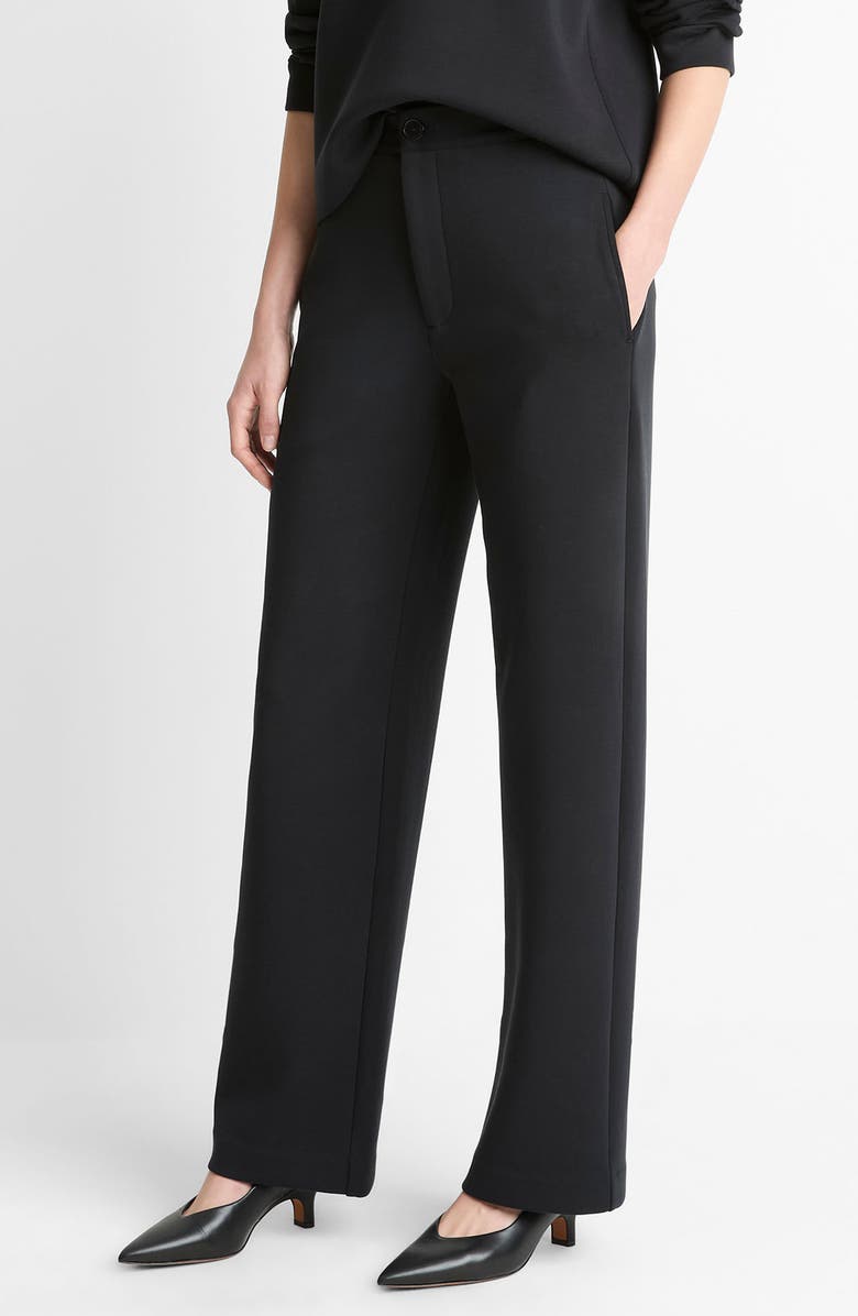 Vince Stretch Cotton Blend Pants, Alternate, color, Black