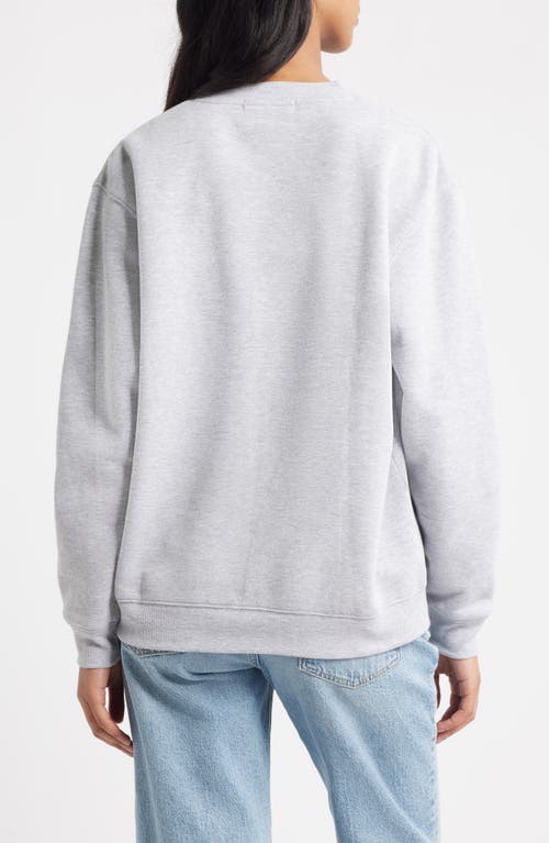 Vinyl Icons New York Bow Graphic Sweatshirt In Gray
