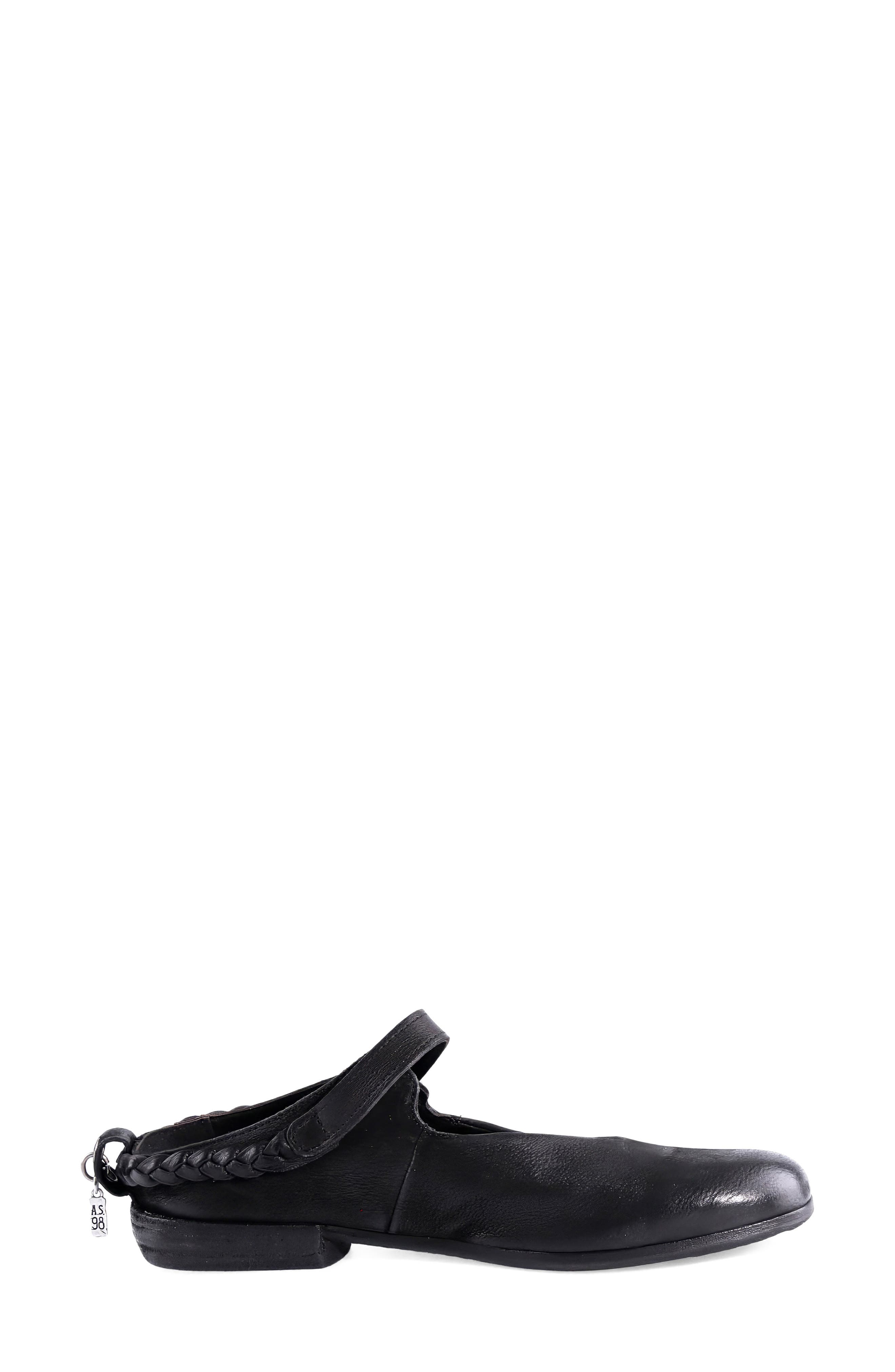A.S.98 Zaria Mary Jane Flat, Alternate, color, Black