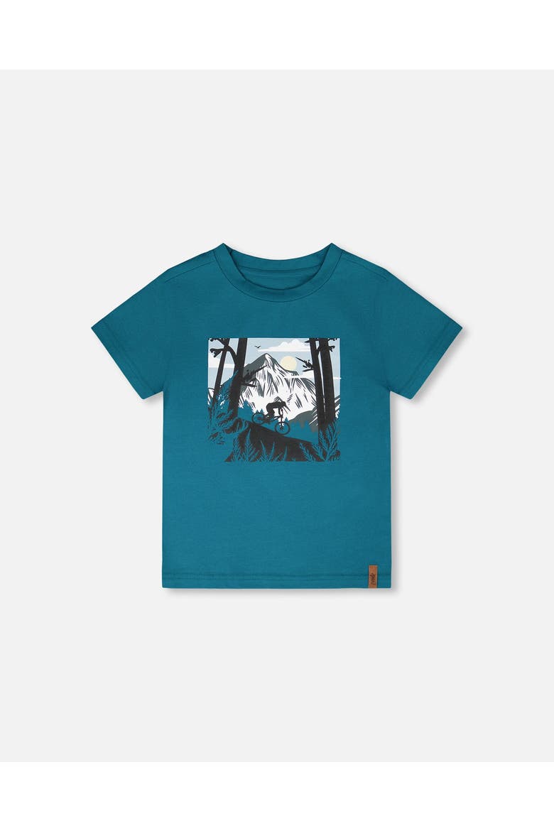 Organic Cotton Jersey Mountain Biker T-Shirt, Main, color, Atlantic Green