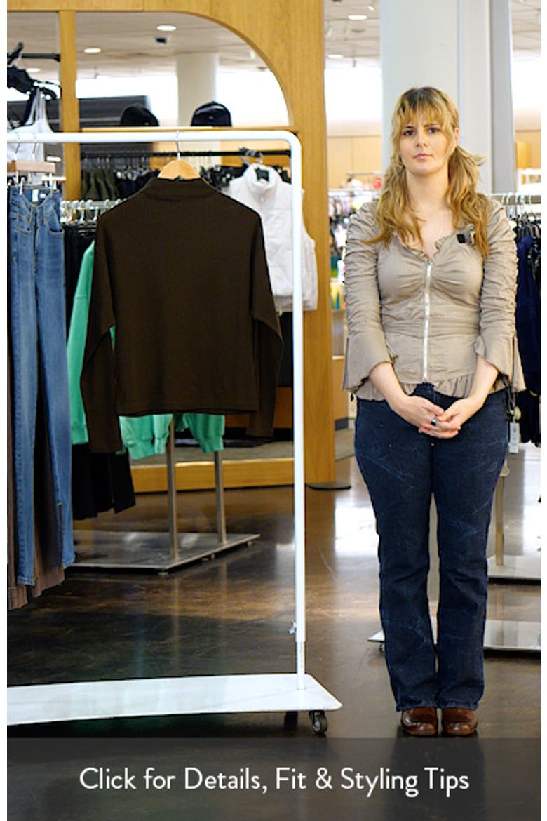 Relaxed Funnel Neck Wool Blend Top video