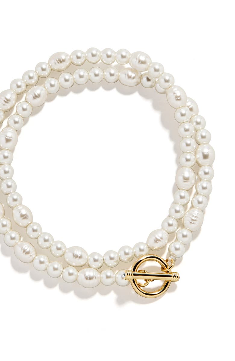 BaubleBar Layered Bracelet, Alternate, color, Pearl