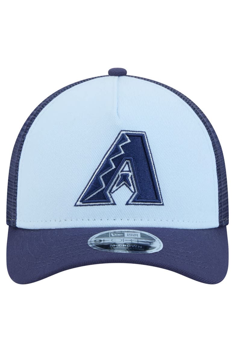 Men's New Era Light Blue/Navy Arizona Diamondbacks 2-Tone Color Pack 9FORTY Adjustable Trucker Hat, Alternate, color, Light Blue