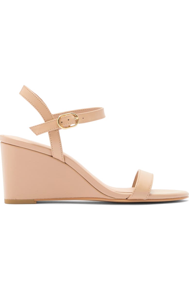 Stuart Weitzman Dancer 75 Wedge Sandal, Alternate, color, Golden Beige