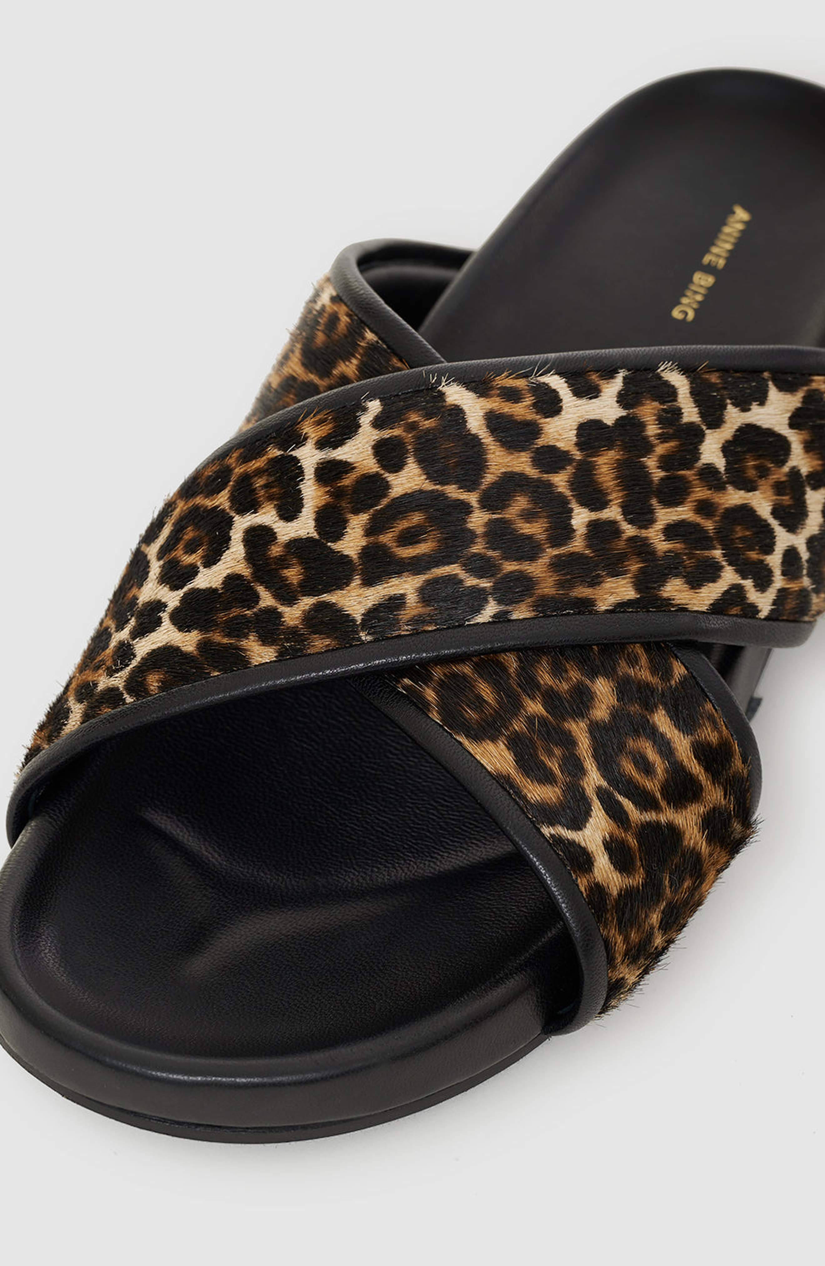 ANINE BING Emi Slides, Alternate, color, Leopard Print