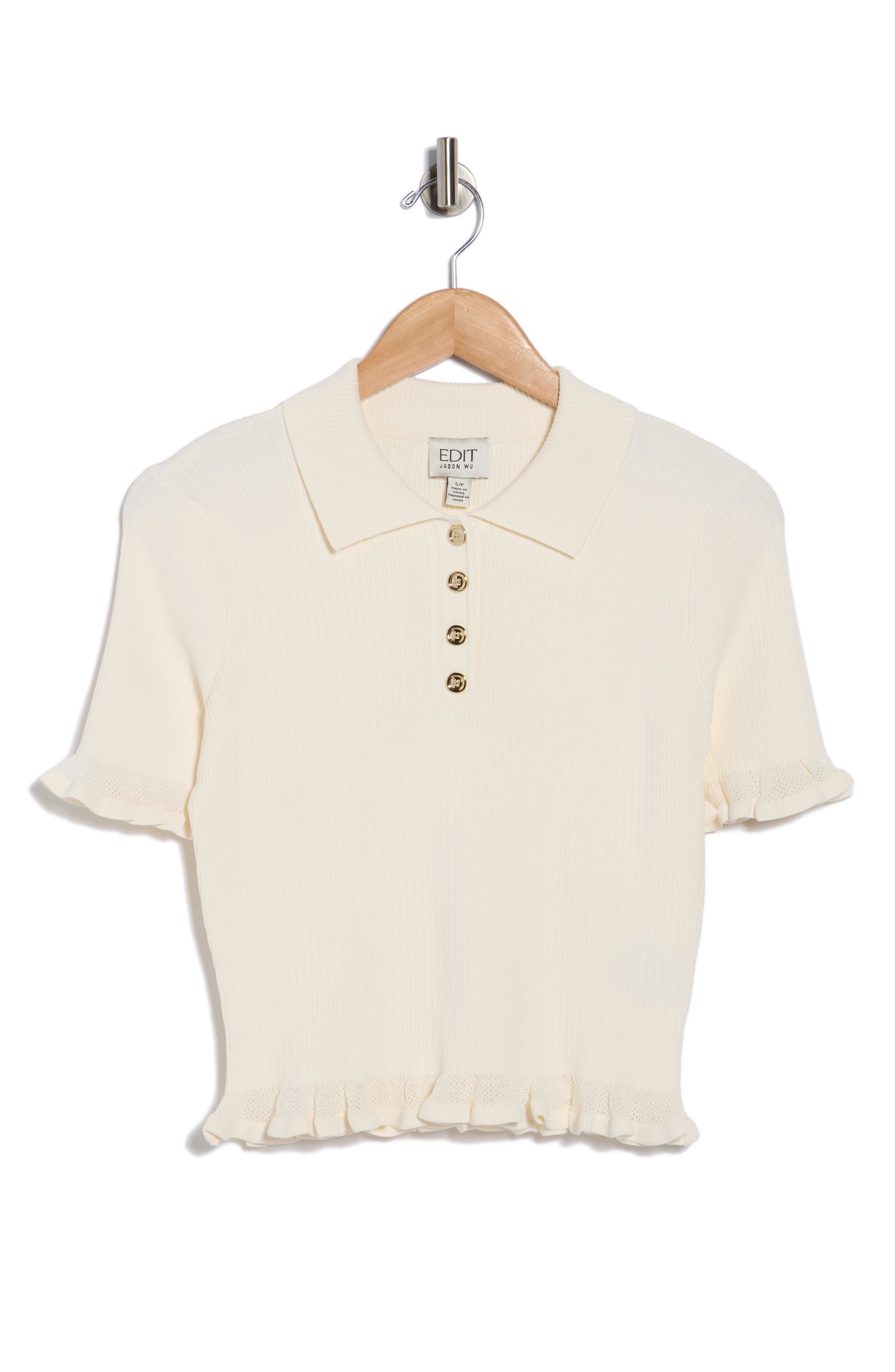 EDIT by JASON WU Pointelle Knit Polo